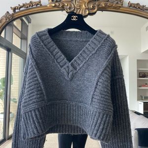 Jacquemus Wool-Blend Sweater Dark Grey 34
